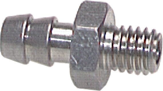 Threaded nozzle M 5-3mm, nickel-plated brass