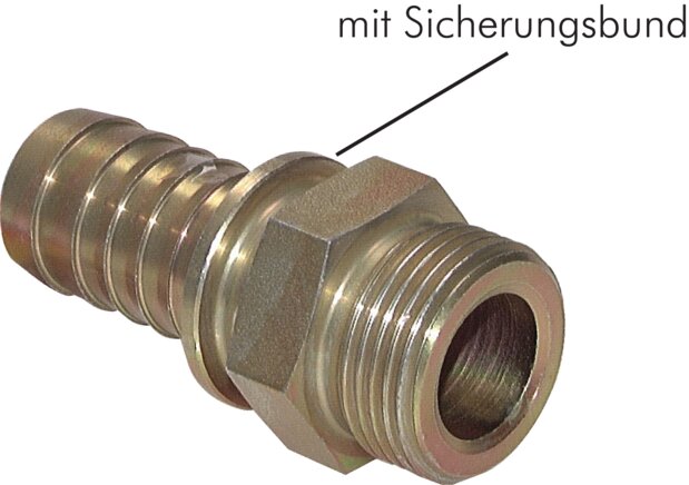 Gewindetülle, Sicherungsbund G 1"-19 (3/4")mm, Stahl verzinkt