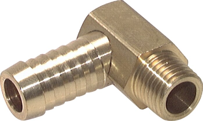 Angle threaded nozzle R 1/8"-9 (3/8")mm, brass