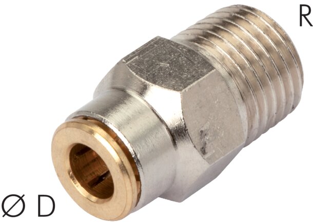 High-pressure push-in fitting R 1/8"-4mm