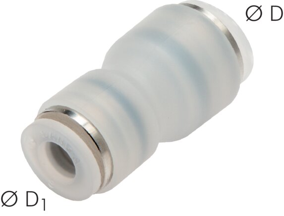 Straight plug connection 6mm-4mm, IQS-ES LE/IQS-PVDF