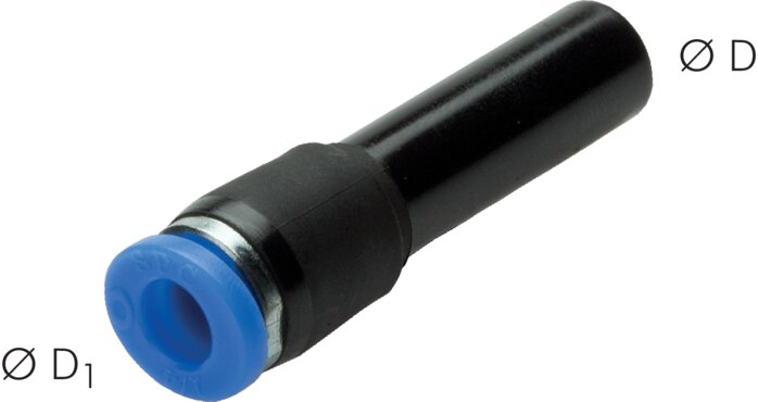 Reducing 1/2" (12.7 mm) nipple x 3/8" (9.52 mm) sleeve.