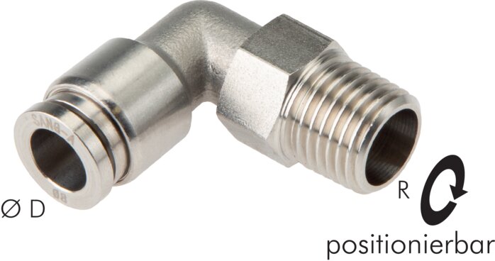 Elbow plug connection R 1/2"-12mm, IQS-ES LE/IQS-PVDF