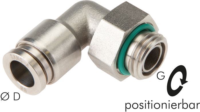 Elbow plug connection G 1/4"-8mm, IQS-ES LE/IQS-PVDF