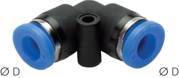 Elbow plug connection 3/16" (4.76 mm), IQS inch