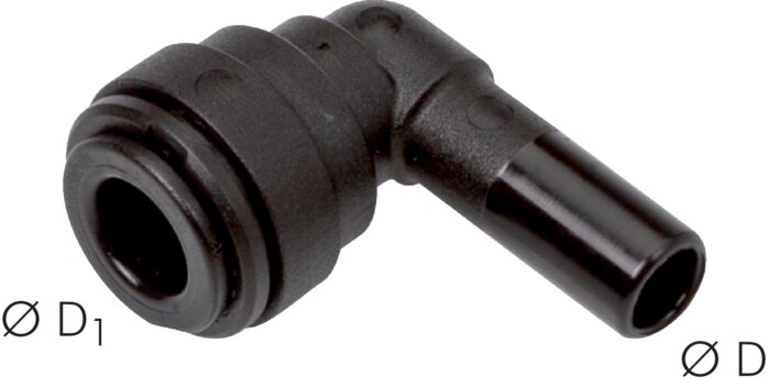 Elbow plug connection 6mm plug nipple, IQS-FDA