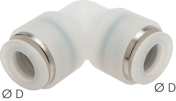 Elbow plug connection 12mm, IQS-ES LE/PVDF