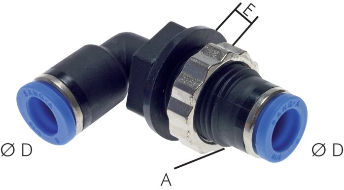 Raccordement de cloison coudé 12mm, norme IQS