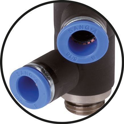 Distributeur multiple enfichable, 3 voies R 3/8"-6mm, norme IQS