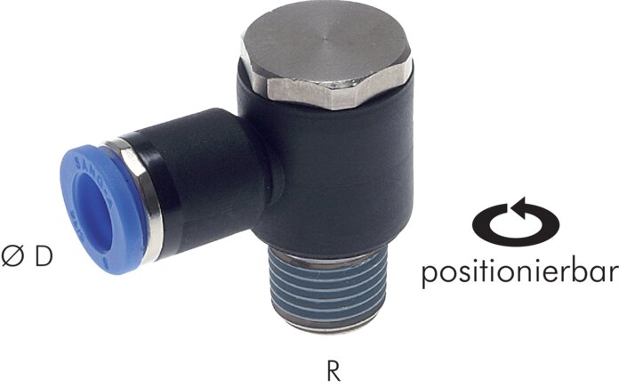 Elbow plug connection R 1/4"-12mm, IQS standard