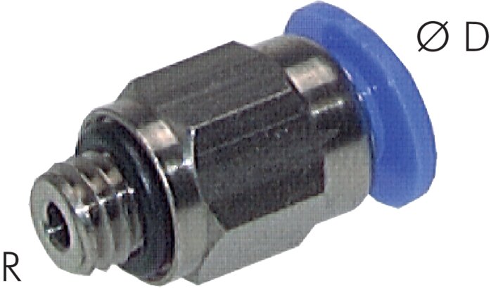 Gerader Steckanschluss G 1/8"-6mm, IQS-Mini