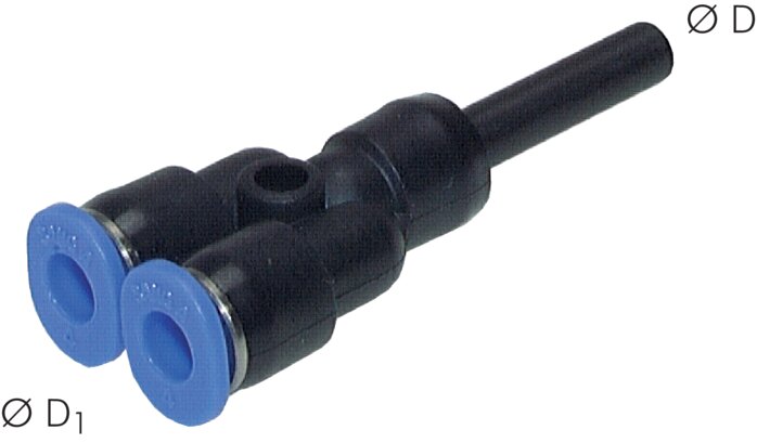 Connecteur en Y, raccord mâle 4 mm, tuyau 3 mm