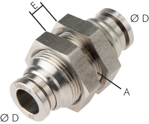 Bulkhead plug connection 8mm, IQS-ES LE