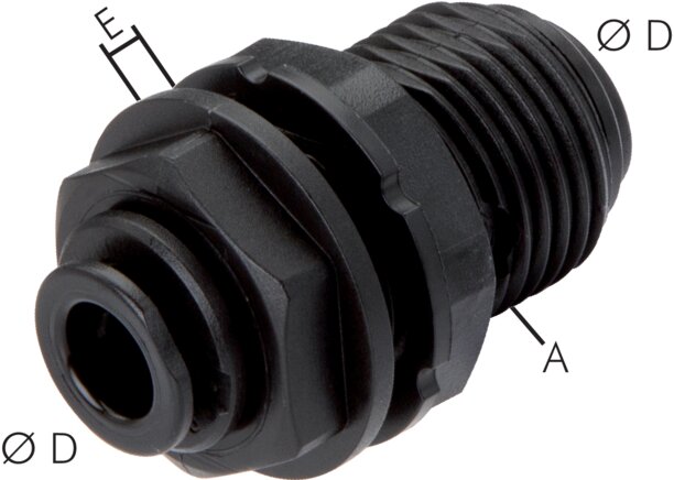 Bulkhead plug connection 6mm, IQS-FDA