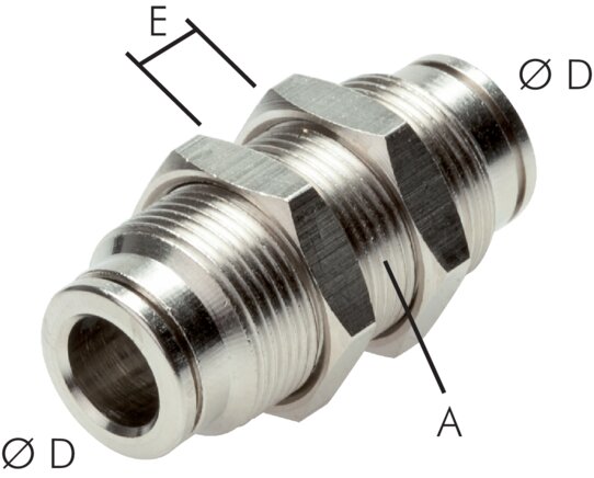 Bulkhead plug connection 10mm, IQS-MSV (standard)