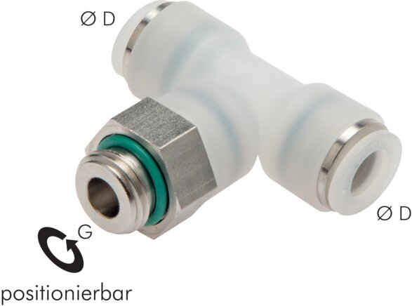 T-connector G 1/4"-6mm, IQS-ES LE/IQS-PVDF