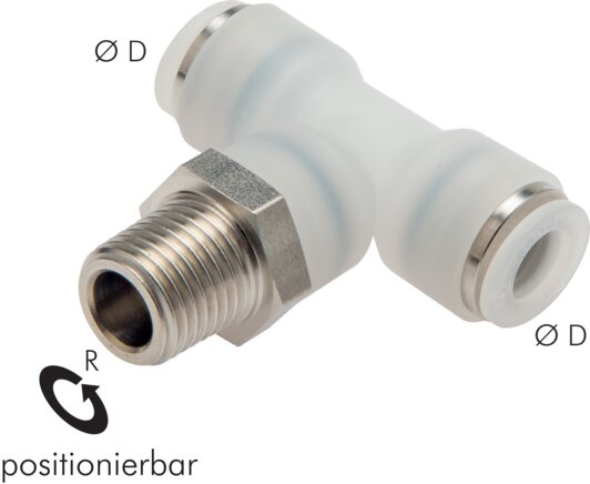 Connecteur en T R 3/8"-12mm, IQS-ES LE/IQS-PVDF