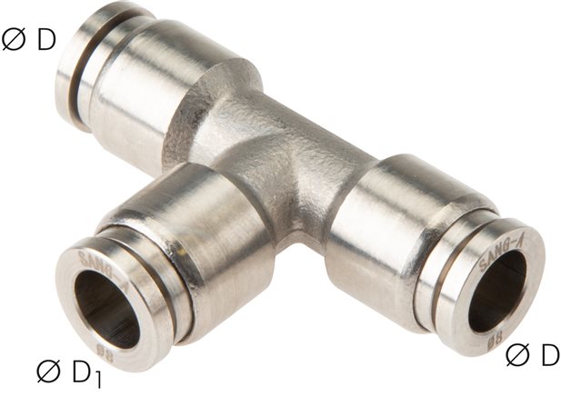 T-connector 10mm-10mm, IQS-ES LE/IQS-PVDF