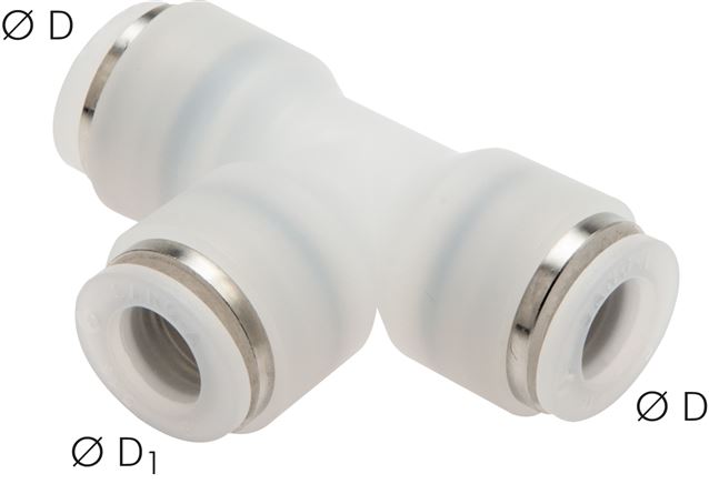 T-connector 10mm-10mm, IQS-ES LE/IQS-PVDF