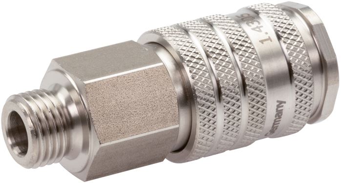 Coupling socket (NW7.2) G 3/8" (AG), stainless steel