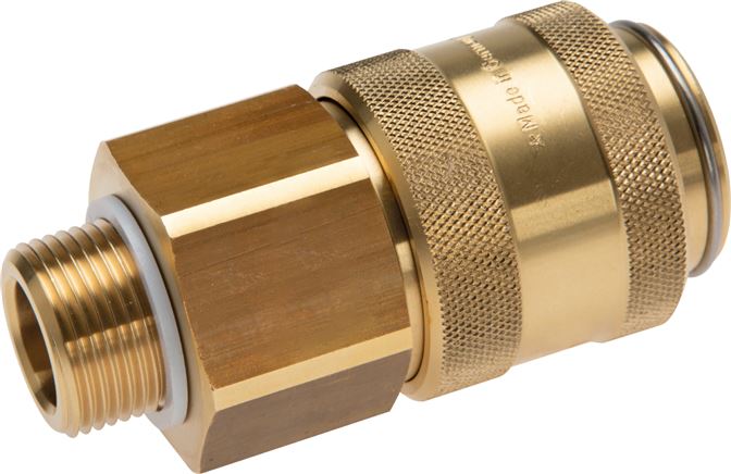 Coupling socket (NW19) G 1" (AG), nickel-plated brass