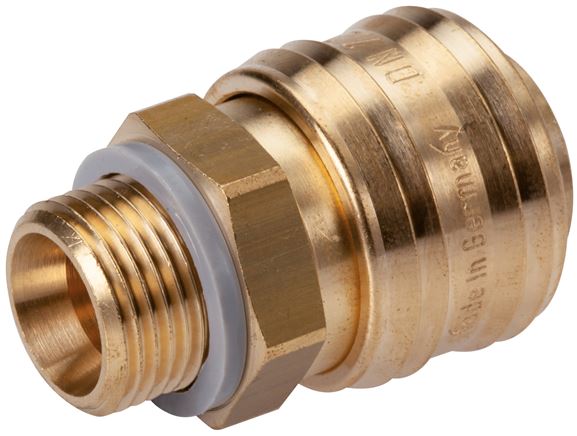 Coupling socket (NW7.2) G 1/8" (AG), brass