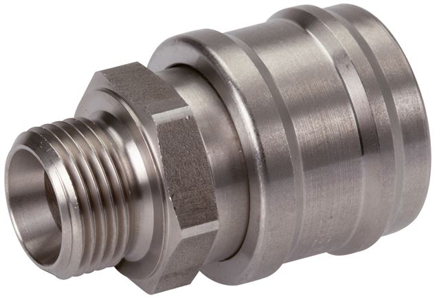 Coupling socket (NW7.2) G 3/8" (AG), stainless steel