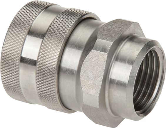 Stainless steel coupling socket for foam gun G 1/2" (IG)