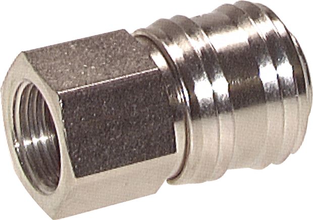 Coupling socket (NW7.2) G 1/2" (IG), nickel-plated brass