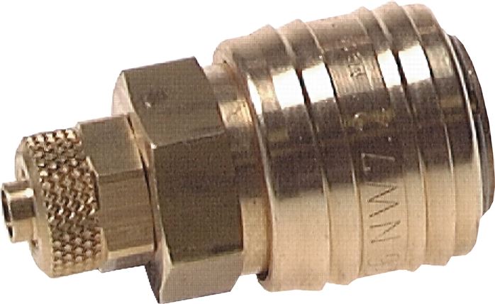 Coupling socket (NW7.2) 12x9mm hose, brass