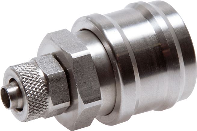 Coupling socket (NW7.2) 8x6mm hose, stainless steel