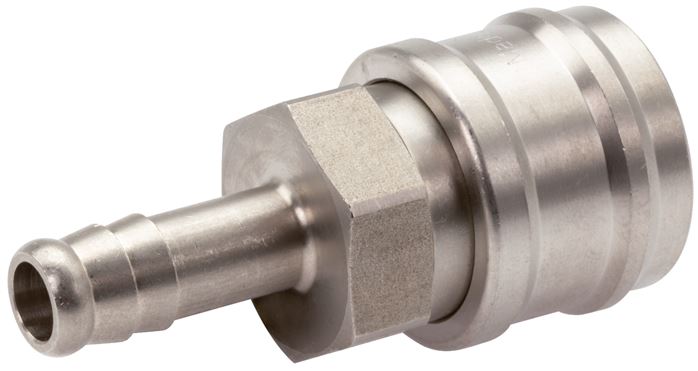 Coupling socket (NW7.2) 9 (3/8")mm hose, stainless steel