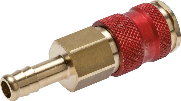 Kupplungsdose (NW7,2) 9 (3/8")mm Schlauch, blau, Sechseck SW12