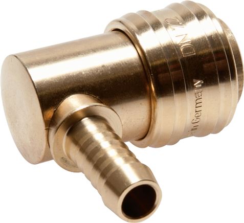 Angle coupling socket (NW7.2) 6 (1/4") mm hose, brass