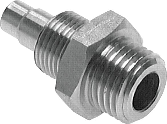 Straight threaded piece G 3/8"-12x10mm, 1.4571 without nut