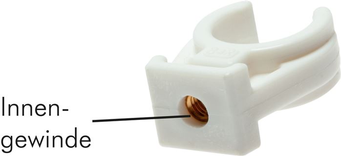 Pipe fastening clip (1-fold) for 16 - 18mm pipe