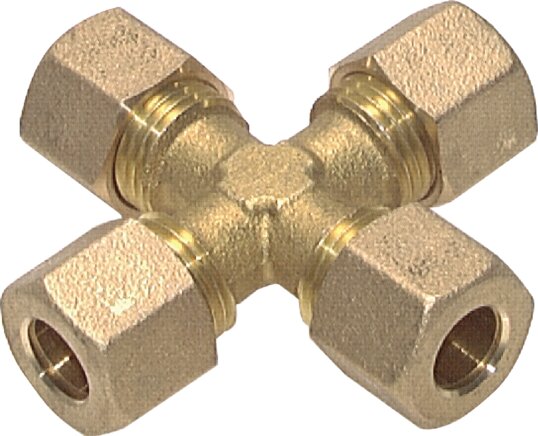 Cross compression fitting 8 (M12x1)mm, brass