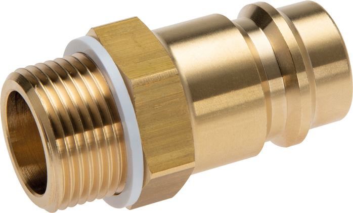 Coupling plug (NW19) G 3/4" (AG), nickel-plated brass