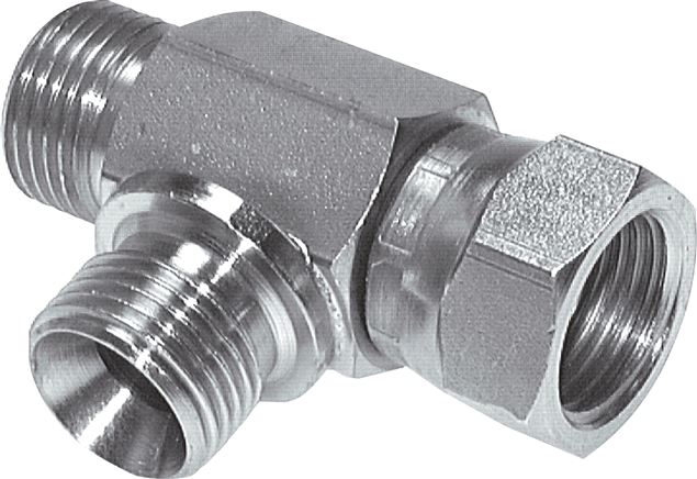 LTE T-piece, 60° cone, G 1/2" (AG/IT), galvanized steel