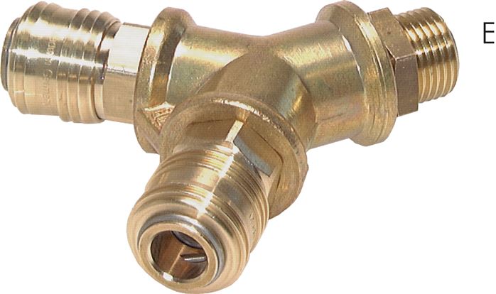 Interrupteur pneumatique double avec douilles de couplage, G 1/4"