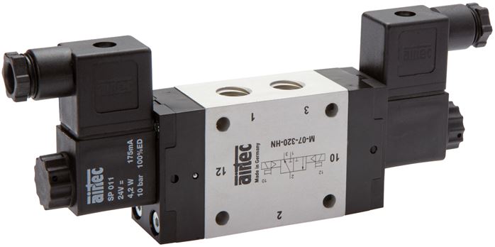 3/2-way magnetic pulse valve, G 1/8", 12 V DC