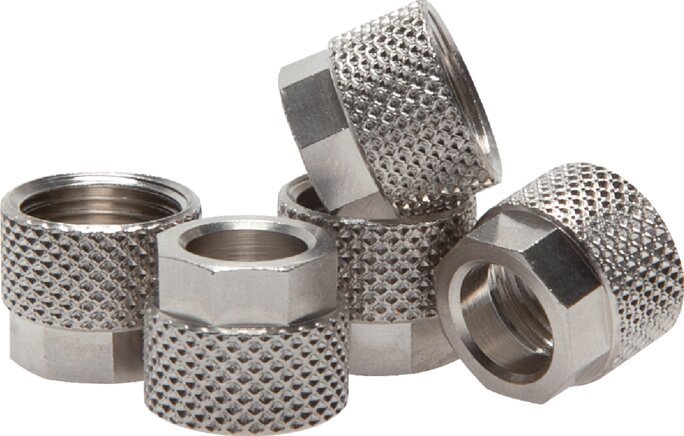 CK union nut 12x10mm (M 16x1), nickel-plated brass