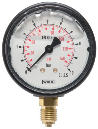 Glycerin-Manometer senkrecht (KU/Ms), 63mm, 0 - 400 bar