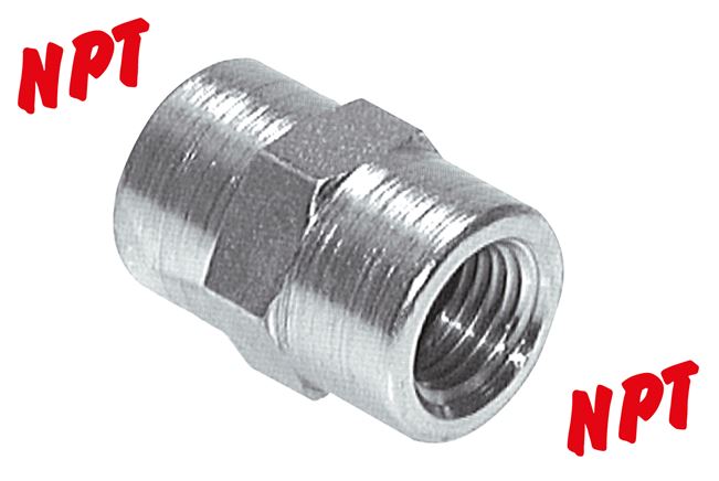 Manchon haute pression NPT 3/8"-NPT 1/4", acier galvanisé