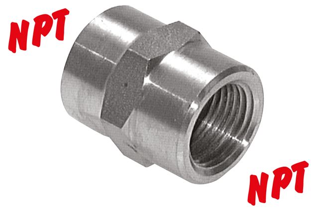 High-pressure sleeve NPT 3/4"-NPT 3/4", V4A