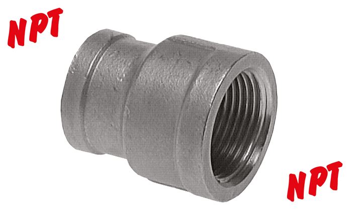 Douille ronde NPT 1"-NPT 1/2", 1.4408