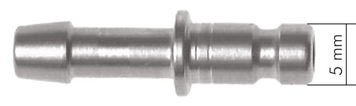 Coupling socket (NW2.7) M 5(IG), nickel-plated brass