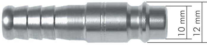 Coupling socket (NW7.2) 9 (3/8")mm hose, hardened steel, nickel-plated / nickel-plated brass