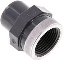 Adhesive transition sleeve nipple, PVC-U, 32mmxRp 1" IT