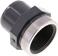 Adhesive transition sleeve nipple, PVC-U, 50mmxRp 1-1/2" IT